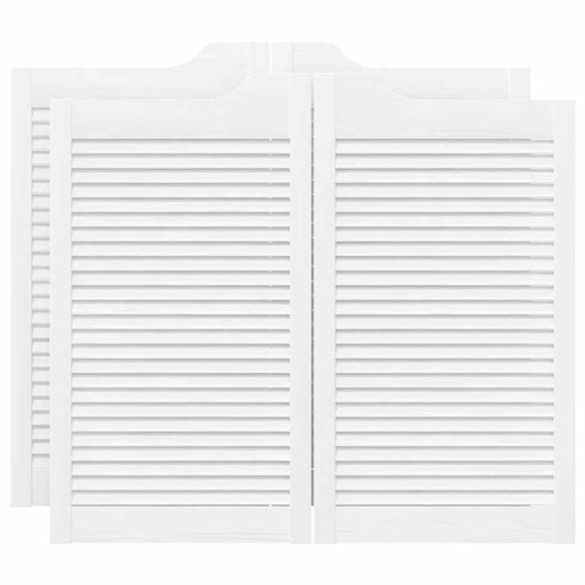 Porte a Battente 2-Paio Design a Lamelle Bianco 90x100 cm