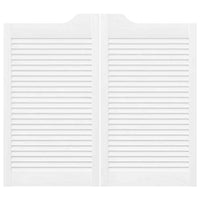 Porte a Battente 2-Paio Design a Lamelle Bianco 90x100 cm