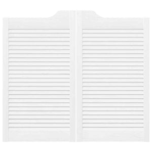 Porte a Battente 2-Paio Design a Lamelle Bianco 90x100 cm