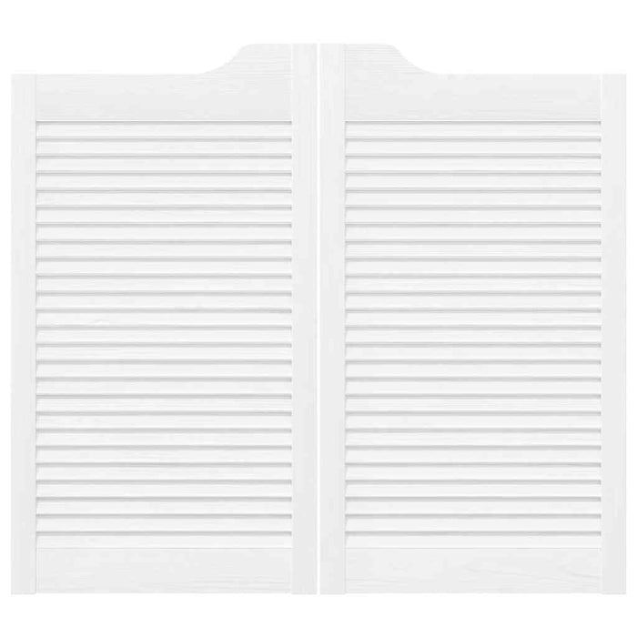 Porte a Battente 2-Paio Design a Lamelle Bianco 90x100 cm