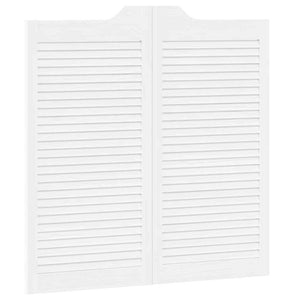 Porte a Battente 1-Paio Design a Lamelle Bianco 100x100 cm