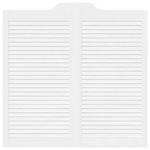 Porte a Battente 1-Paio Design a Lamelle Bianco 100x100 cm