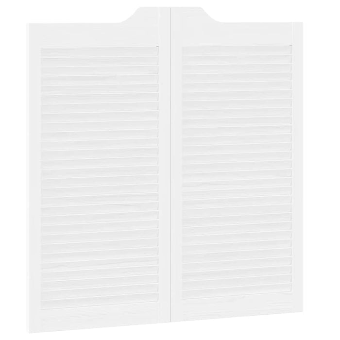 Porte a Battente 1-Paio Design a Lamelle Bianco 100x100 cm 4107146