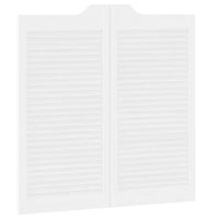 Porte a Battente 1-Paio Design a Lamelle Bianco 100x100 cm