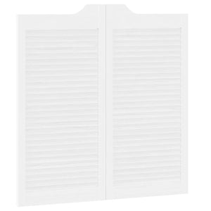 Porte a Battente 1-Paio Design a Lamelle Bianco 100x100 cm
