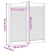 Porte a Battente 1-Paio Design a Lamelle Bianco 100x100 cm 4107146