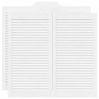 Porte a Battente 2-Paio Design a Lamelle Bianco 100x100 cm 4107147