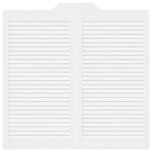 Porte a Battente 2-Paio Design a Lamelle Bianco 100x100 cm 4107147