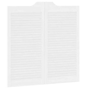 Porte a Battente 2-Paio Design a Lamelle Bianco 100x100 cm 4107147
