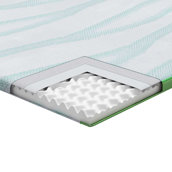 vidaXL Guanciali per materassi Bianco e Verde 90 x 190 cm