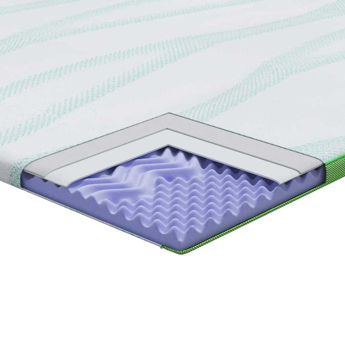 Guanciali per materassi Bianco e Verde 100 x 200 cm 4106169