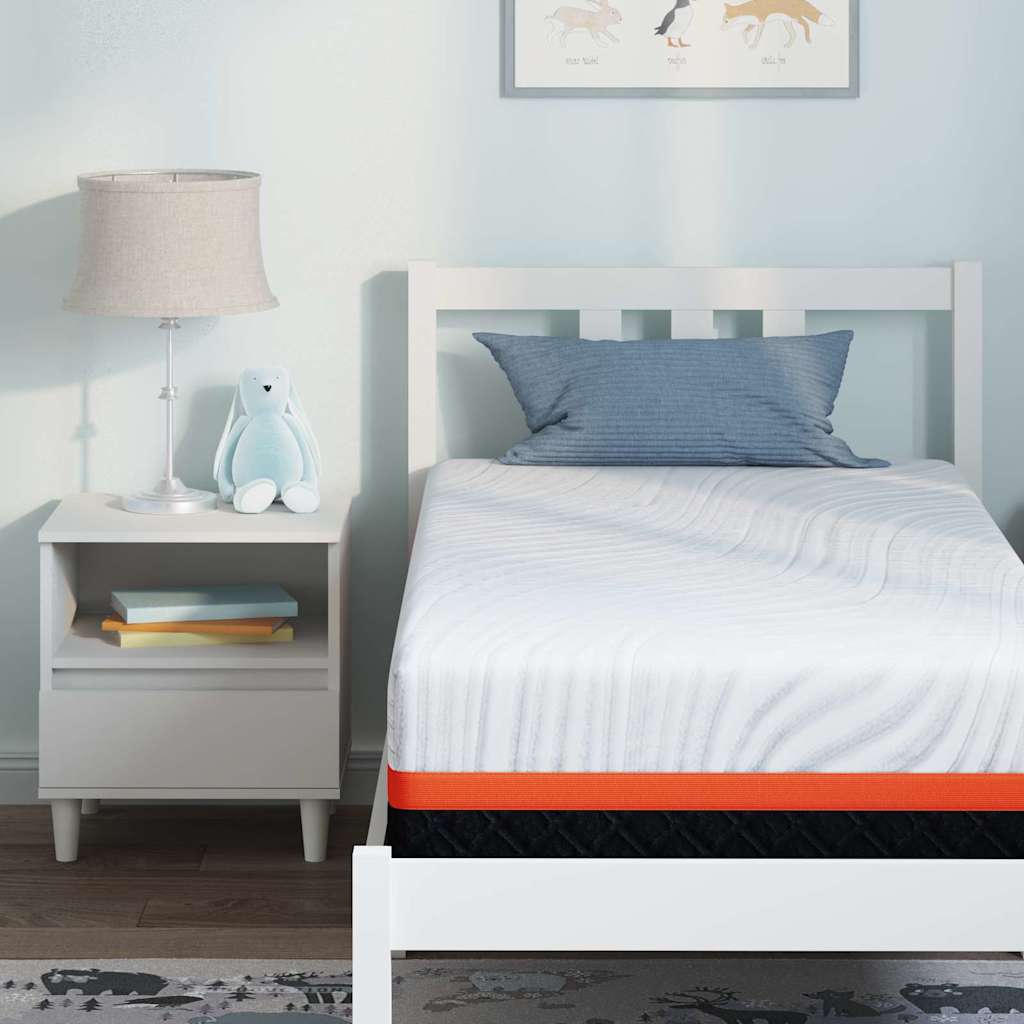 Materasso Bianco, Grigio 80 x 160 cm Schiuma 4106298