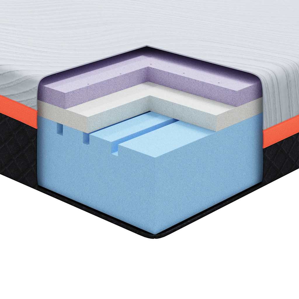 Materasso Bianco, Grigio 90 x 190 cm Schiuma 4106301