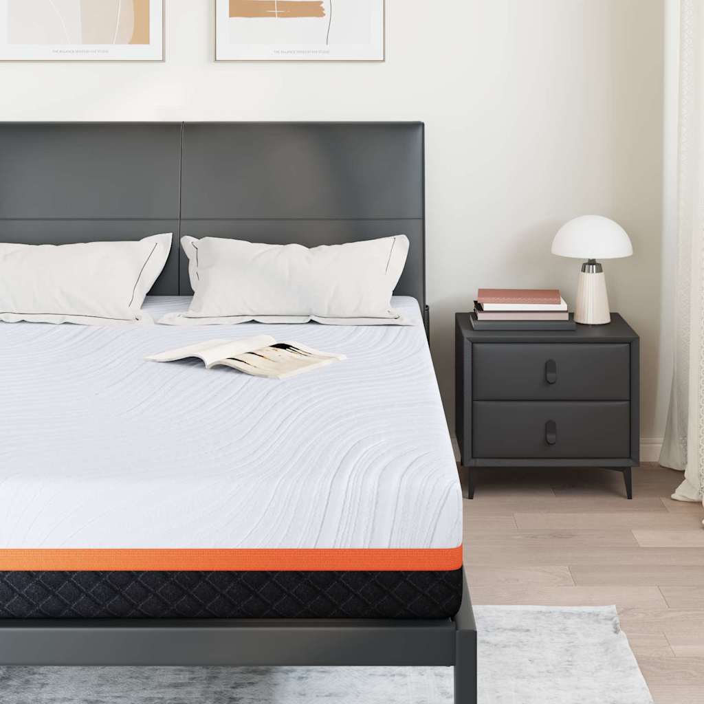 Materasso Bianco, Grigio 140 x 190 cm Schiuma 4106305