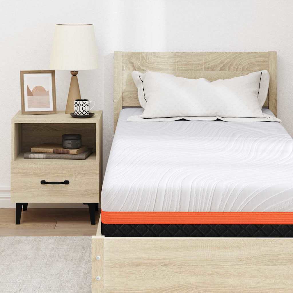 vidaXL Materasso Bianco e Grigio 80 x 200 cm Schiuma