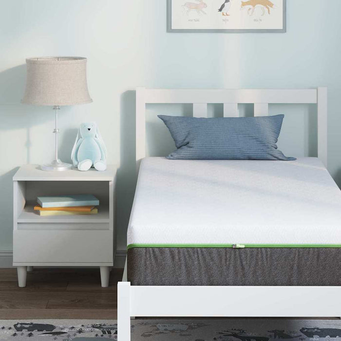 vidaXL Materasso Bianco e Grigio 80 x 160 cm Molle Insacchettate