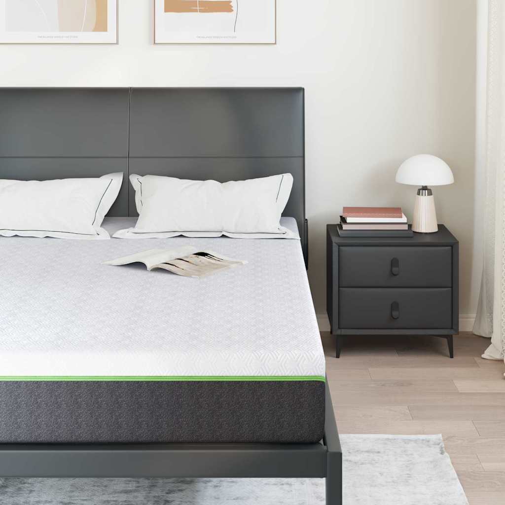 Materasso Bianco, Grigio 140 x 190 cm Schiuma 4106365