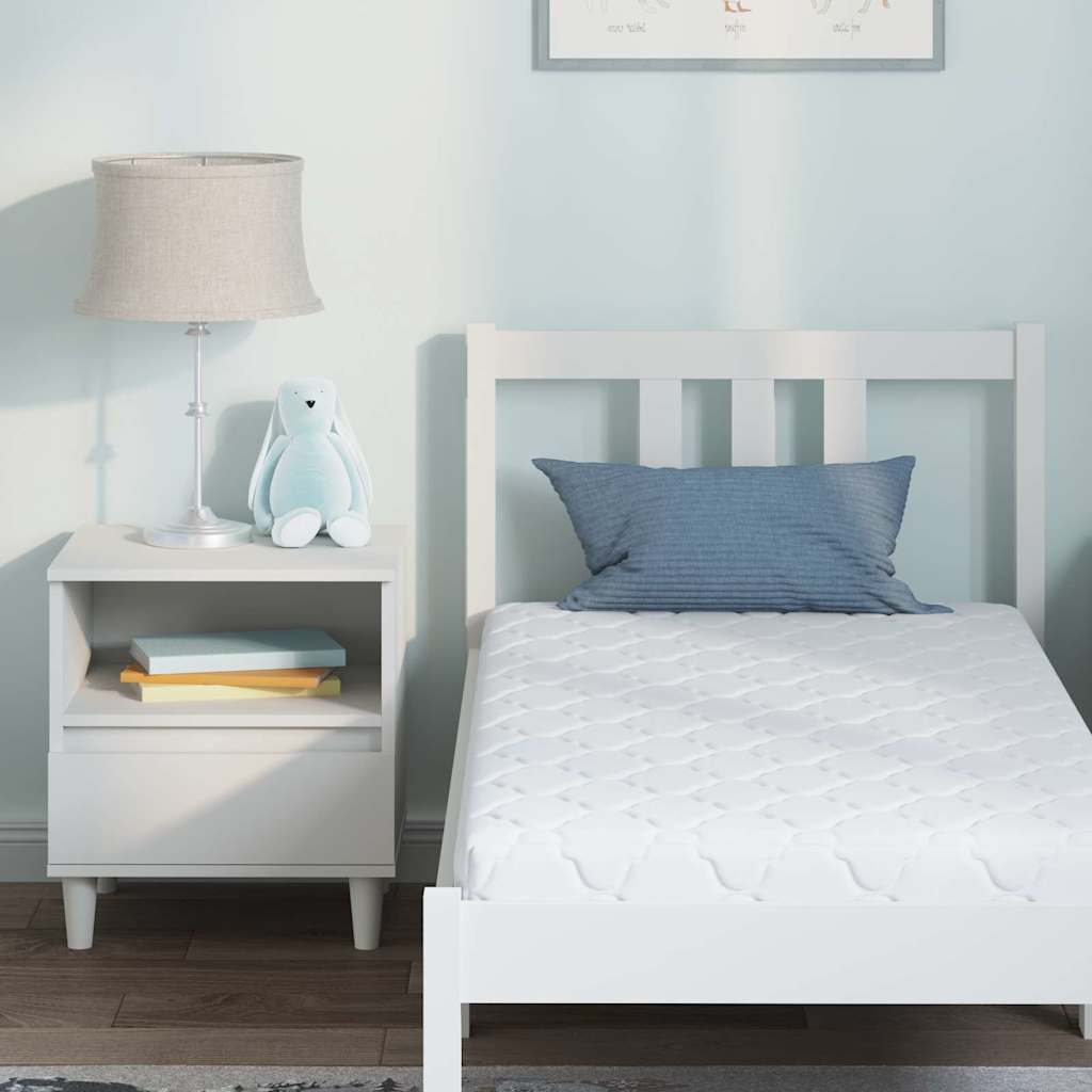 vidaXL Materasso con Strato di Cocco Bianco 120 x 60 cm Schiuma PU