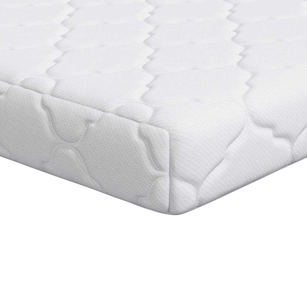 vidaXL Materasso con Strato di Cocco Bianco 120 x 60 cm Schiuma PU