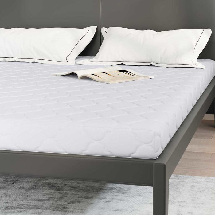 vidaXL Materasso con Strato di Cocco Bianco 200 x 140 cm Schiuma PU