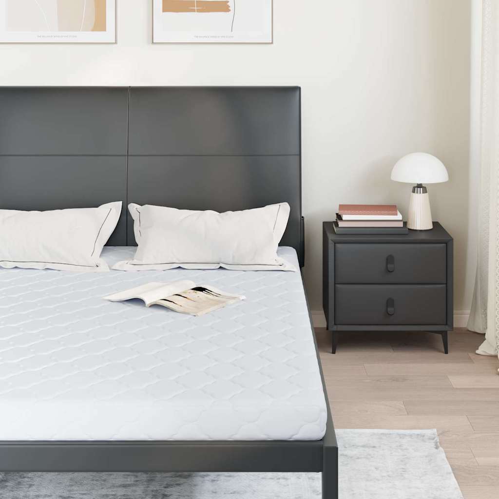 vidaXL Materasso con Strato di Cocco Bianco 200 x 140 cm Schiuma PU