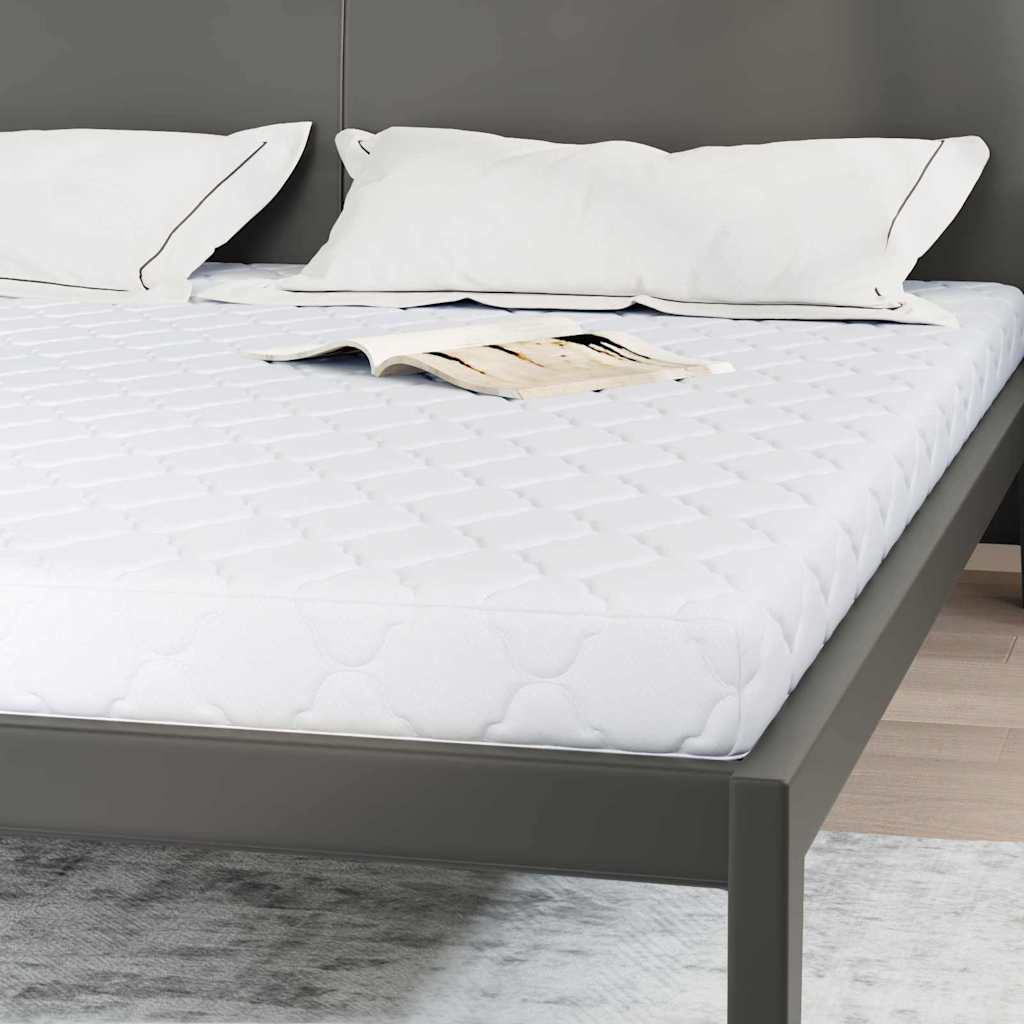 vidaXL Materasso con Strato di Cocco Bianco 200 x 200 cm Schiuma PU