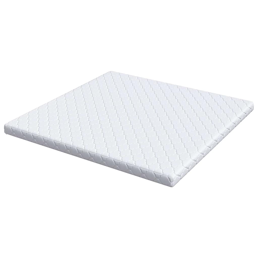vidaXL Materasso con Strato di Cocco Bianco 200 x 200 cm Schiuma PU