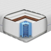 vidaXL Materasso Bianco 60 x 120 cm Molle Insacchettate