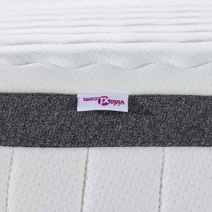 vidaXL Materasso 2 pcs Bianco e Grigio 70 x 200 cm Molla Bonell
