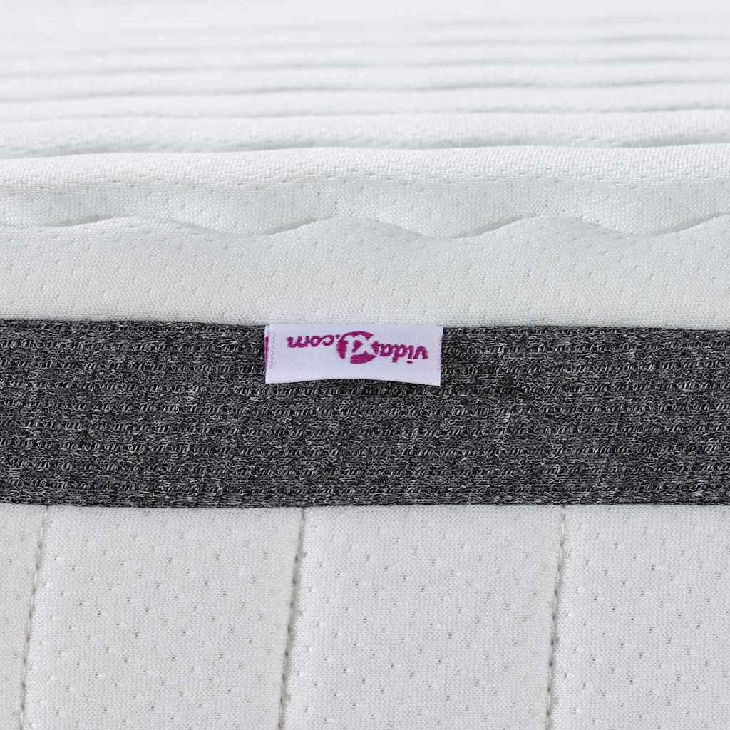 vidaXL Materasso 2 pcs Bianco e Grigio 80 x 200 cm Molla Bonell