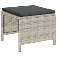 Set Divano da Giardino 6 pz-Sofa da Giardino-Divanetto da esterno Grigio chiaro e grigio scuro