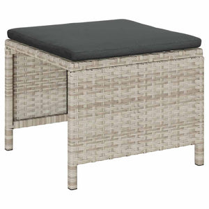 Set Divano da Giardino 6 pz-Sofa da Giardino-Divanetto da esterno Grigio chiaro e grigio scuro