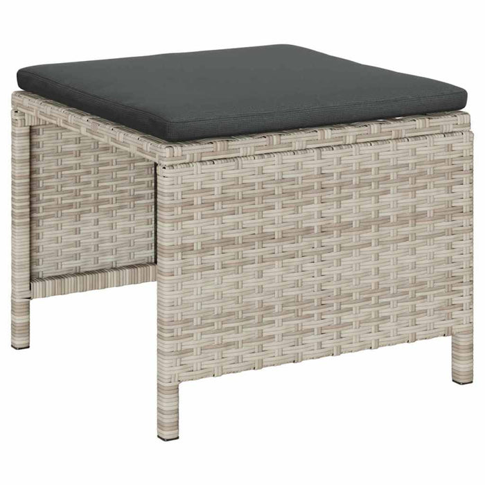 Set Divano da Giardino 6 pz-Sofa da Giardino-Divanetto da esterno Grigio chiaro e grigio scuro