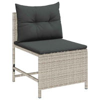 Set Divano da Giardino 6 pz-Sofa da Giardino-Divanetto da esterno Grigio chiaro e grigio scuro