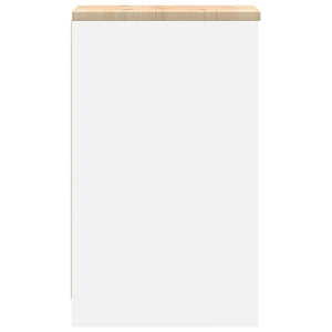 vidaXL Armadietto da Garage Bianco 30x51x85 cm Legno Massello di Pino