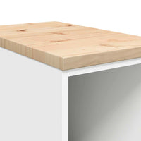 vidaXL Armadietto da Garage Bianco 30x51x85 cm Legno Massello di Pino