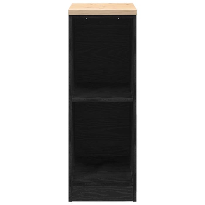 vidaXL Armadietto da Garage Nero 30x51x85 cm in Legno Massello di Pino