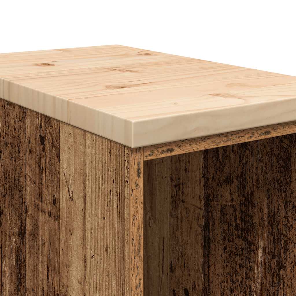 vidaXL Armadietto per Garage in Legno Vecchio 30x51x85 cm