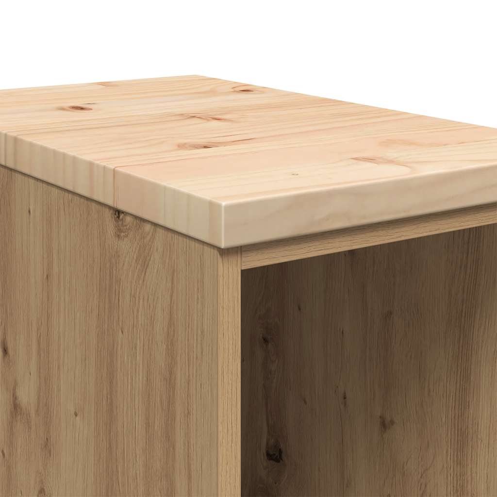 Armadietto per Garage in Rovere Artigianale 30x51x85 cm