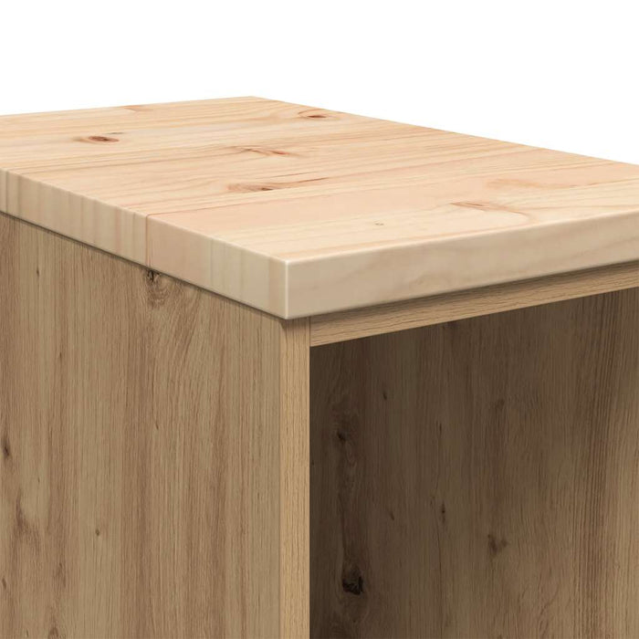 Armadietto per Garage in Rovere Artigianale 30x51x85 cm