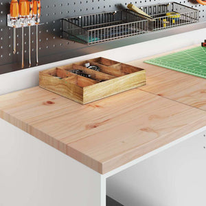 Armadietto da Garage Bianco 40x51x85 cm Legno Massello di Pino 860535