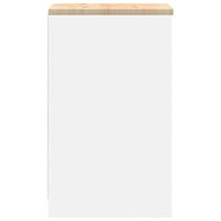 Armadietto da Garage Bianco 40x51x85 cm Legno Massello di Pino 860535