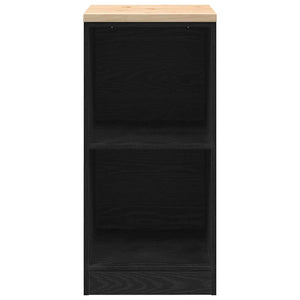 Armadietto da Garage Nero 40x51x85 cm in Legno Massello di Pino 860536