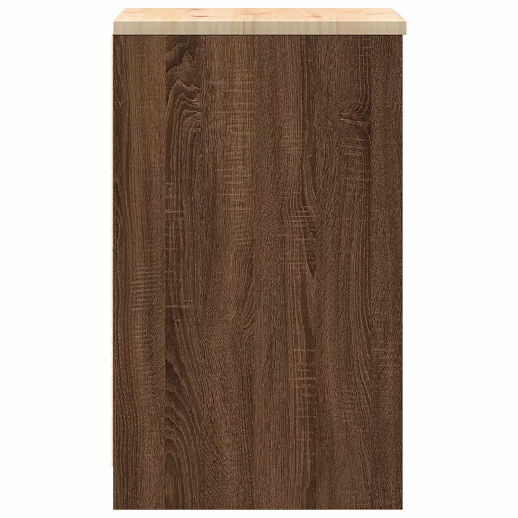 Armadietto per Garage in Rovere Marrone 40x51x85 cm