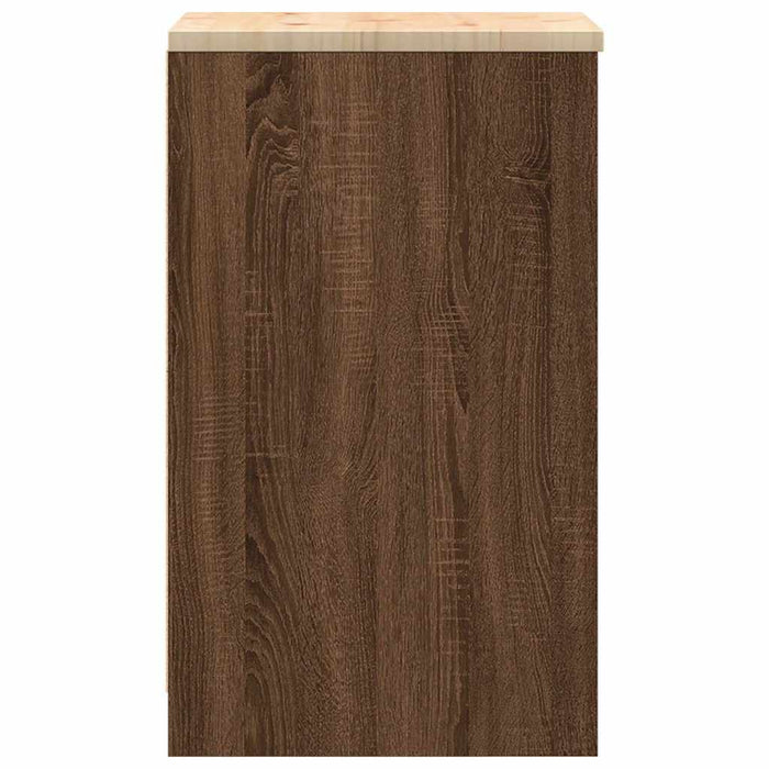 Armadietto per Garage in Rovere Marrone 40x51x85 cm