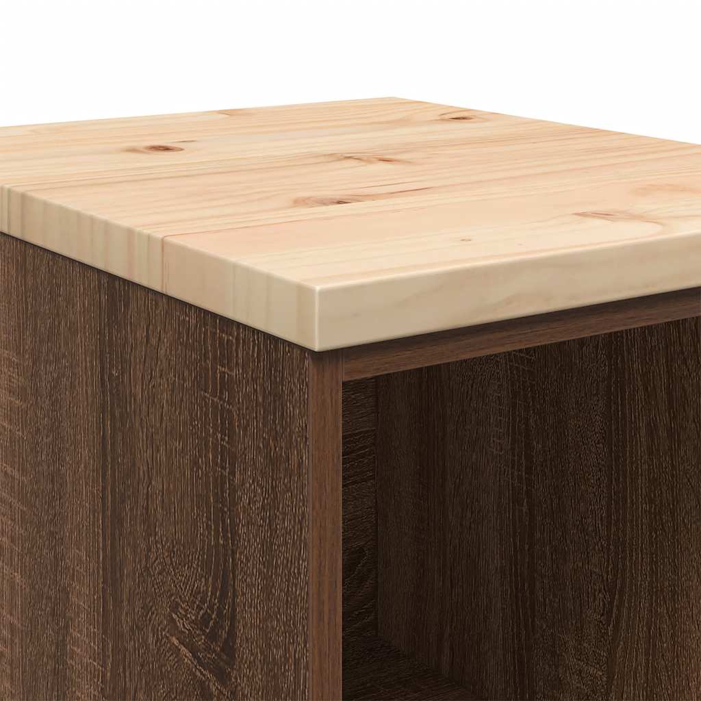 Armadietto per Garage in Rovere Marrone 40x51x85 cm