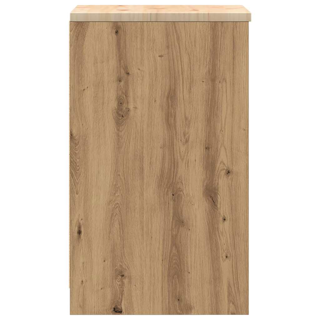 Armadietto per Garage in Rovere Artigianale 40x51x85 cm