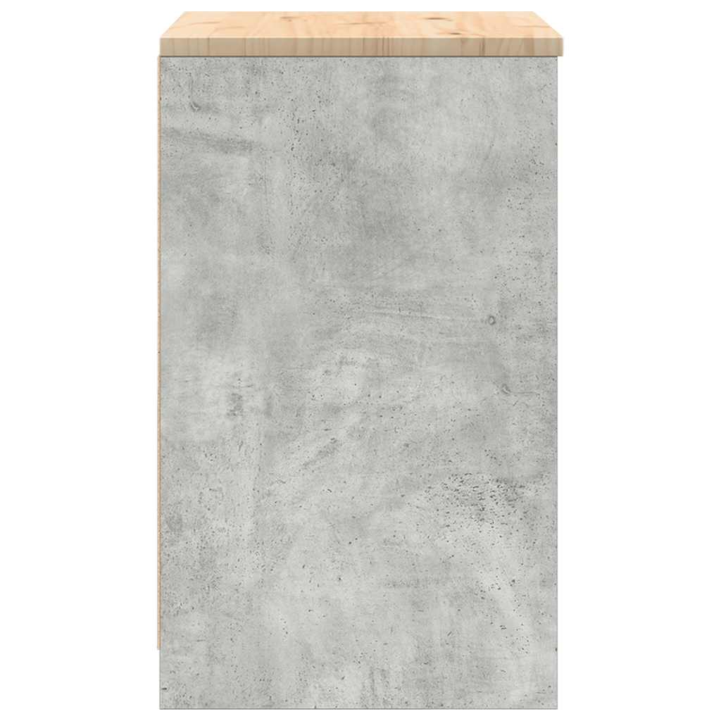 vidaXL Armadietto da Garage Grigio cemento 60x51x85 cm