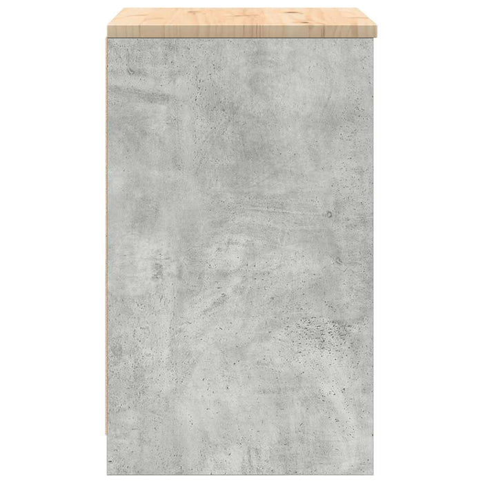 vidaXL Armadietto da Garage Grigio cemento 60x51x85 cm