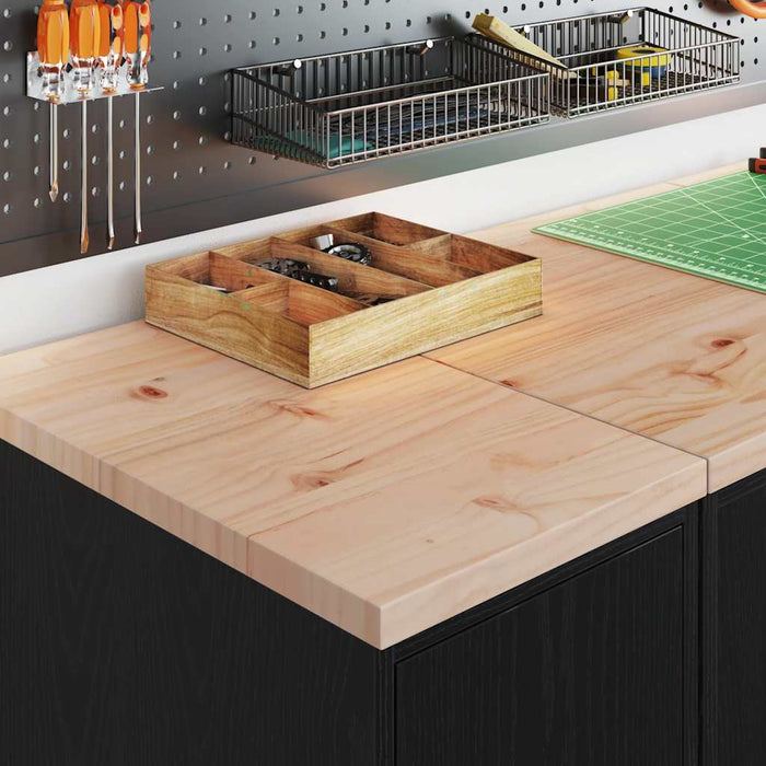 Armadietto da Garage Nero 30x51x85 cm in Legno Massello di Pino